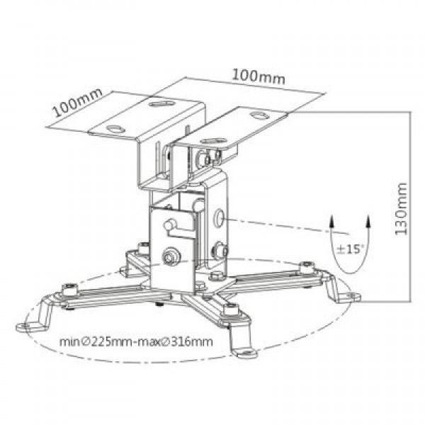 Кронштейн для проектора PRB-2S SILVER BRATECK