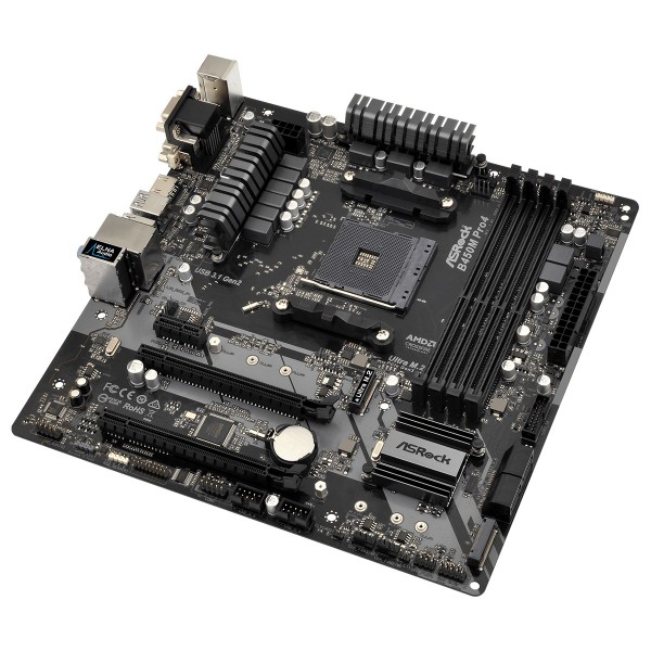 Материнская плата ASRock B450M Pro4 Socket AM4