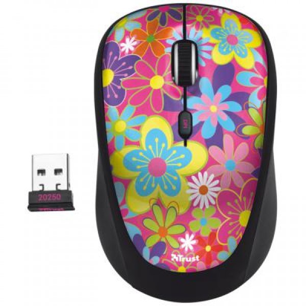 Мышь Trust Yvi Wireless Mouse flower power (20250)