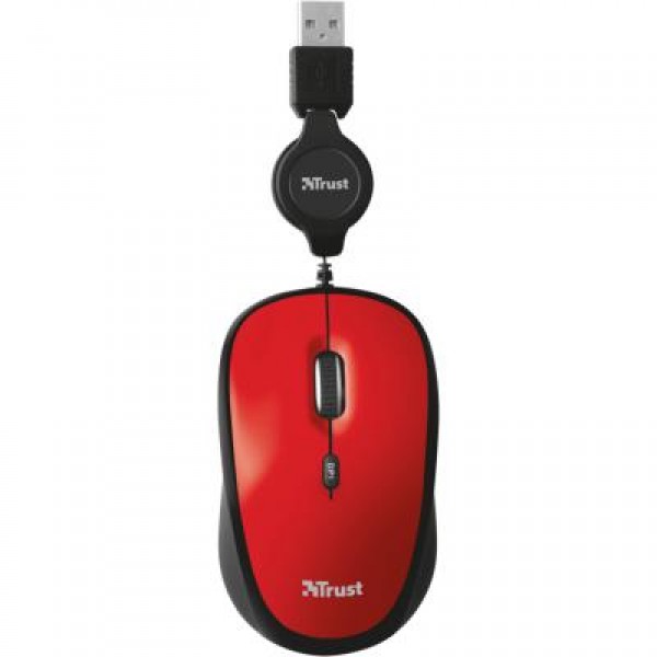 Мышь Trust Yvi Retractable Red (21053)