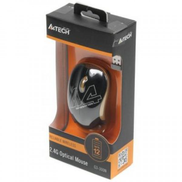 Мышь A4tech G3-300N Black-Golden