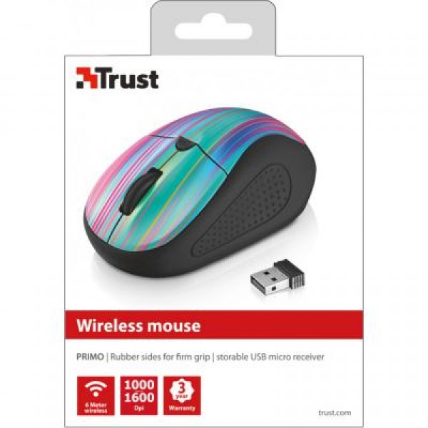 Мышь Trust Primo Wireless Mouse - black rainbow (21479)