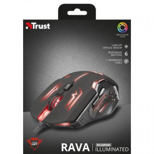 Мышь Trust GXT 108 Rava Illuminated Gaming mouse (22090)