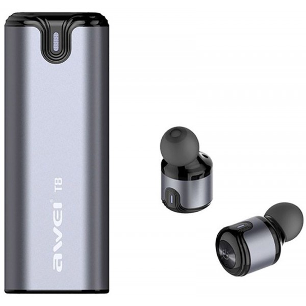 Наушники AWEI T8 Twins Earphones Grey