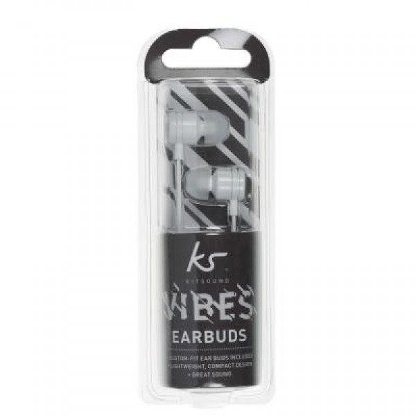 Наушники KitSound KS Vibes Earphones White (KSVIBWH)