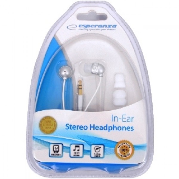 Наушники Esperanza In-Ear EH126 White-Silver