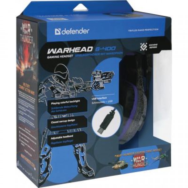 Наушники Defender Warhead G-400 USB (64145)