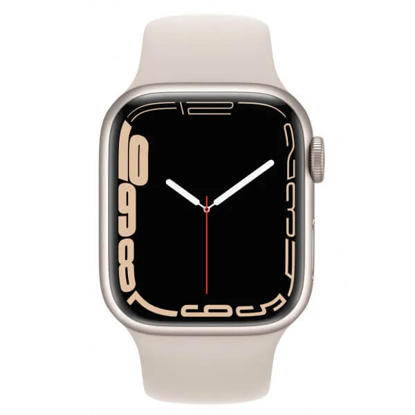 Apple Watch Series 7 41mm Starlight Aluminum Case with Starlight Sport Band MKMY3UL/A