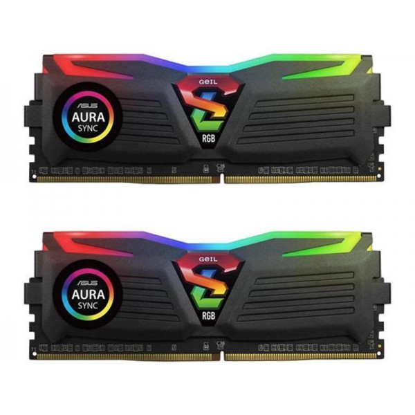 Модуль DDR4 2x8GB/2400 Geil Super Luce Black RGB Sync LED (GLS416GB2400C16DC)