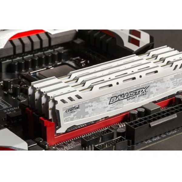 Память Crucial DIMM 4Gb DDR4 PC2666 Ballistix Sport LT White (BLS4G4D26BFSC)