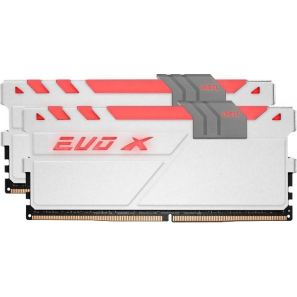 Модуль DDR4 2x8GB/2400 Geil EVO X White RGB LED (GEXG416GB2400C16DC)