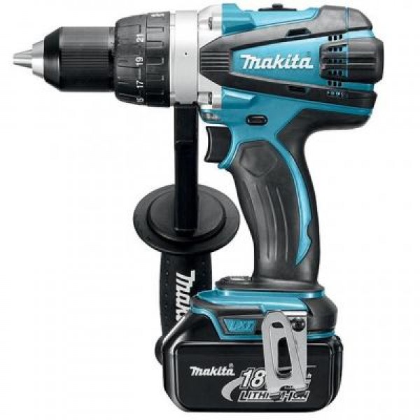 Шуруповерт Makita DDF458RFJ LXT, 18В, 3Аг х 2шт, DC18RC, Makpac, 91/58 Нм (DDF458RFJ)