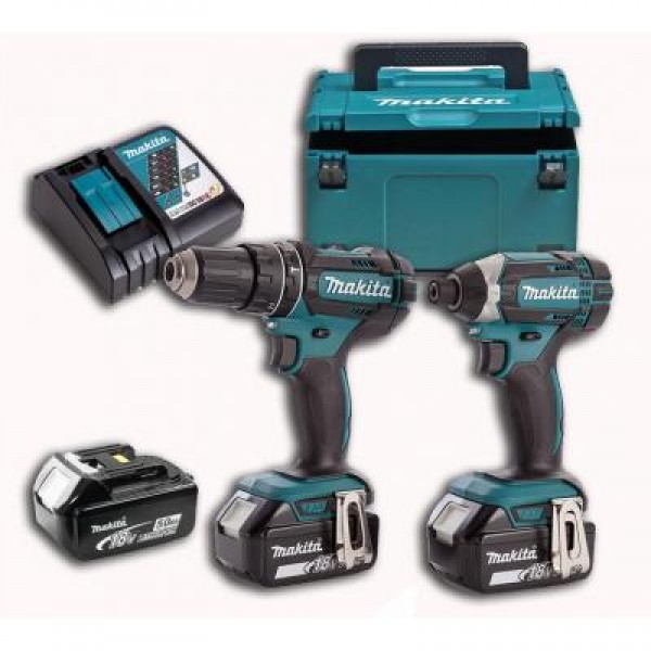 Шуруповерт Makita LXT (DDF482, DTD152, DC18RC, BL1850Bx3, Makpac) (DLX2127TJ1)