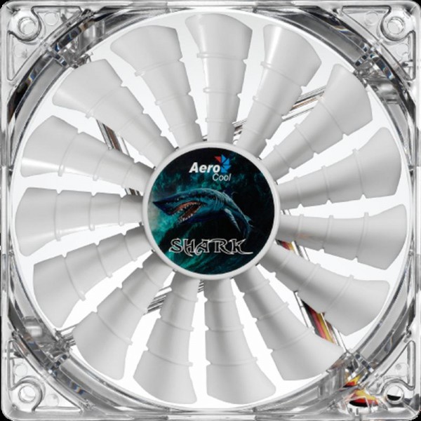 Вентилятор Aerocool Shark Fan Great White LED Retail 120мм