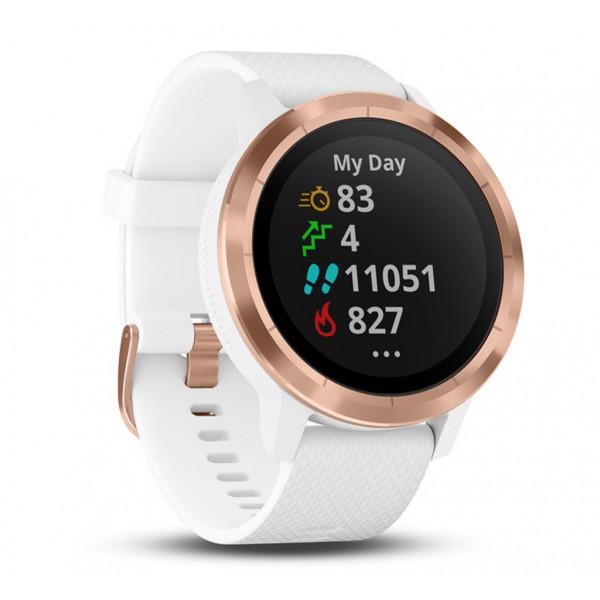 Смарт-часы Garmin Vivoactive 3 White with Rose Gold Hardware White (010-01769-07)