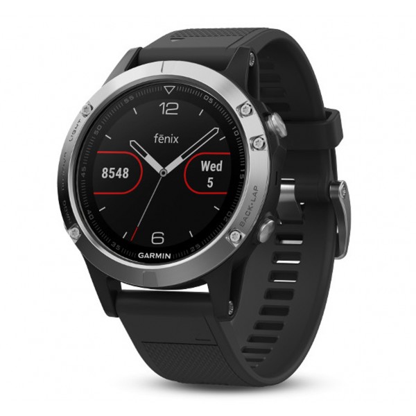 Смарт-часы Garmin fenix 5 Black Silver with Black Band Silver (010-01688-03)