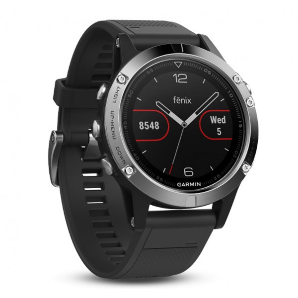 Смарт-часы Garmin fenix 5 Black Silver with Black Band Silver (010-01688-03)