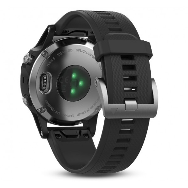 Смарт-часы Garmin fenix 5 Black Silver with Black Band Silver (010-01688-03)