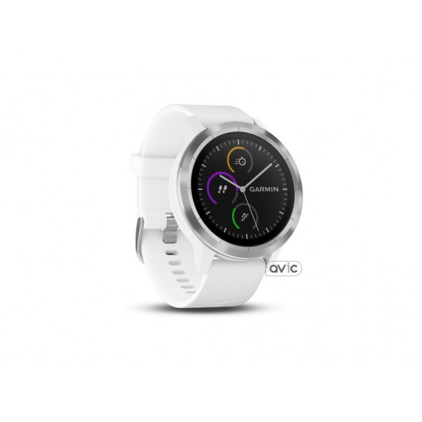 Смарт-часы Garmin Vivoactive 3 White with Stainless Hardware (010-01769-22)