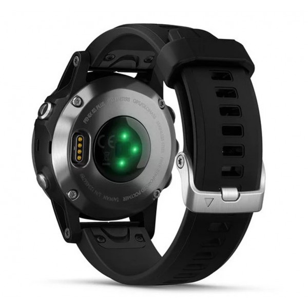 Смарт-часы Garmin Fenix 5S Plus Sapphire Silver with Black Band (010-01987-21)