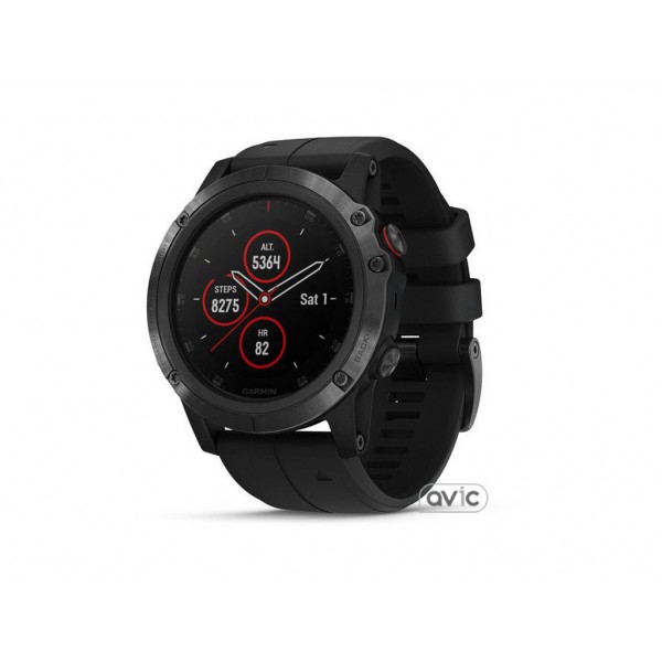 Смарт-часы Garmin Fenix 5x Plus Sapphire Black with Black Band (010-01989-01)