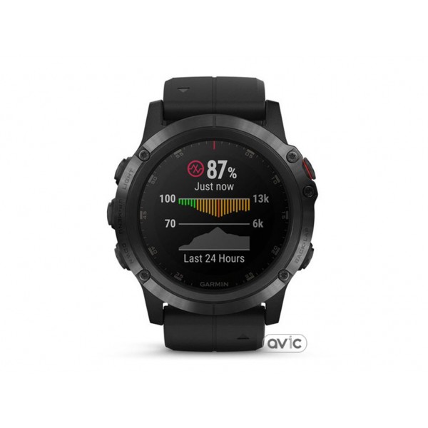 Смарт-часы Garmin Fenix 5x Plus Sapphire Black with Black Band (010-01989-01)