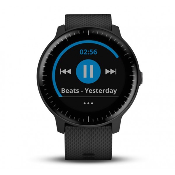 Смарт-часы Garmin Vivoactive 3 MUSIC BLACK WITH STAINLESS HARDWARE (010-01985-03)