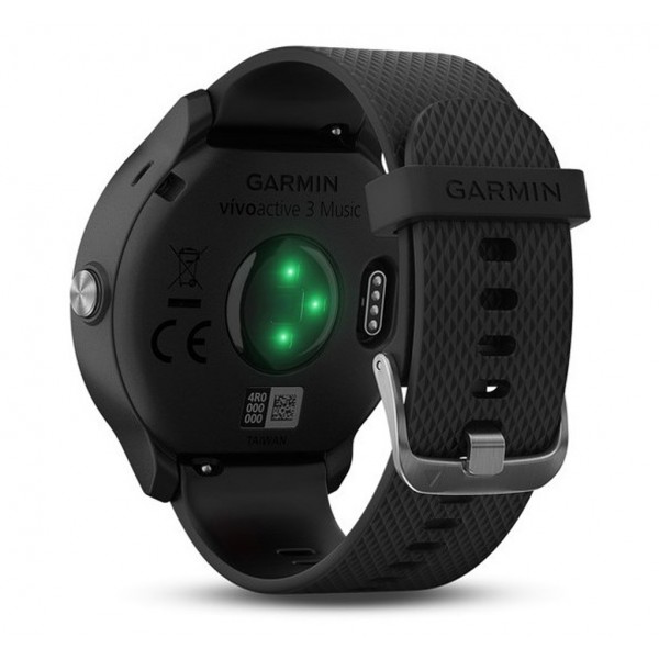 Смарт-часы Garmin Vivoactive 3 MUSIC BLACK WITH STAINLESS HARDWARE (010-01985-03)