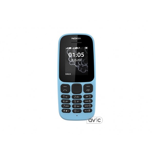 Мобильный телефон Nokia 105 Single Sim New Blue (A00028372)