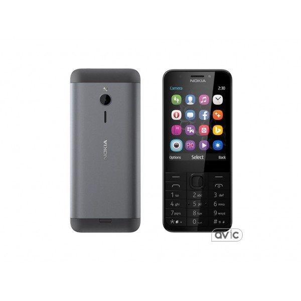 Мобильный телефон Nokia 230 Dual Dark Silver (A00026971)