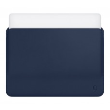 Чехол для MacBook Pro 15,4 WIWU Leather Sleeve Navy Blue