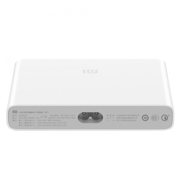 Сетевое зарядное устройство Xiaomi Mi USB Multiple Hub 60W Fast Charger 6 port White (CDQ06ZM)