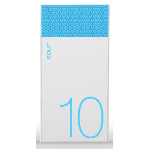 Power Bank GOLF 10000 mAh Hive10 3.1A Li-pol White+blue