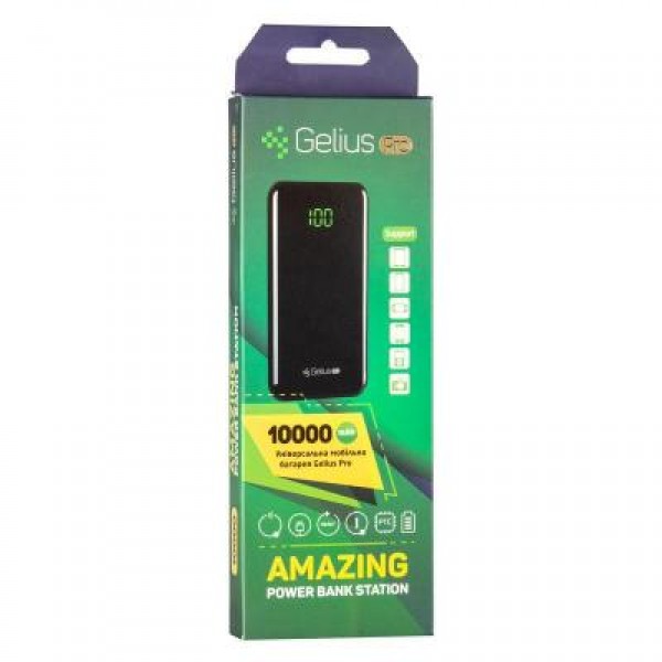 Power Bank Gelius Pro Amazing 10000mAh 2.1A Black (65151)