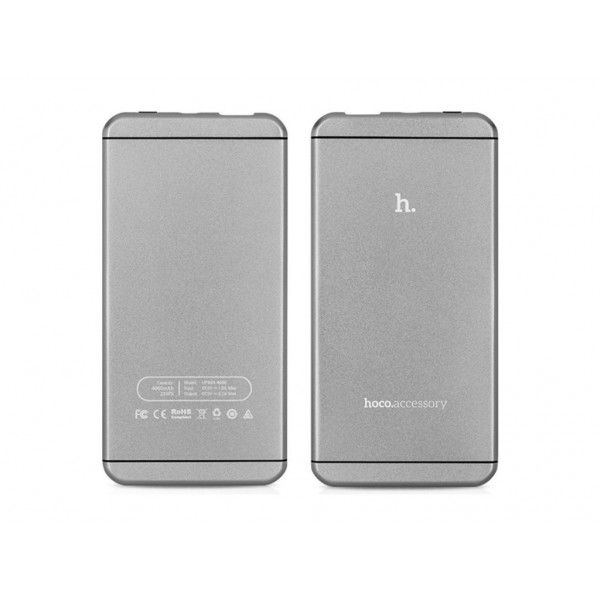 Внешний аккумулятор (Power Bank) Hoco UPB-03 6000 mAh Gray