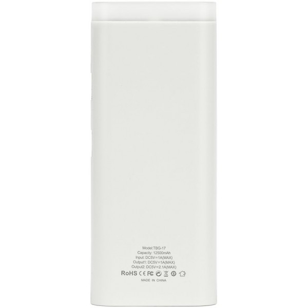 Power Bank TOTO TBG-17 12500 mAh 2USB 3,1A Li-Ion White