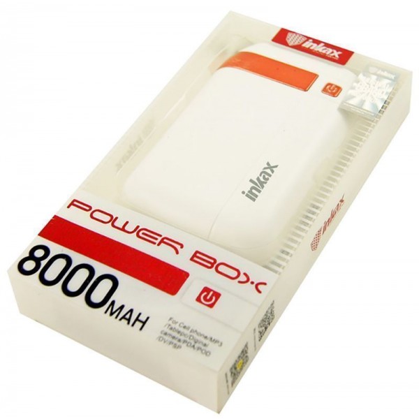 Power Bank INKAX 8000 mAh PV-08 3.1A Li-Pol White