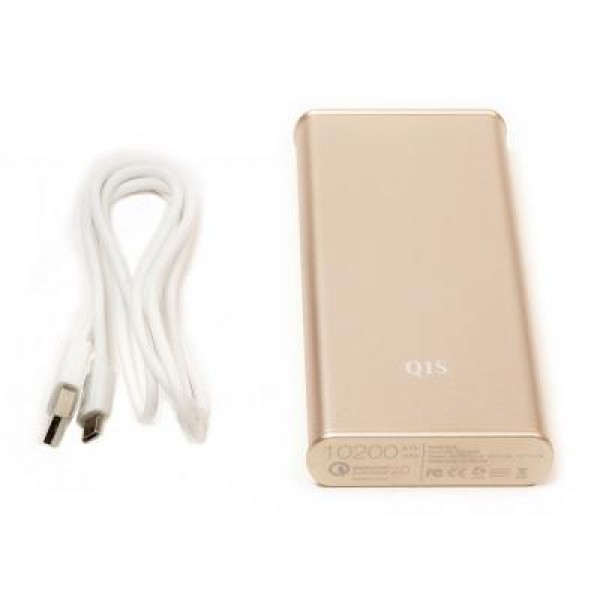 Power Bank PowerPlant Q1S, Quick-Charge 2.0, 10200mAh Gold (DV00PB0005G)