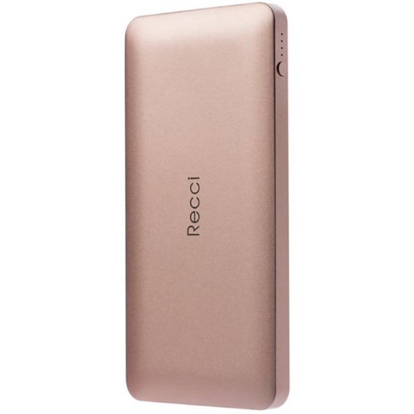 Power Bank Recci RN-10000 Noble Power IQ 2,1А Li-Pol 10000 mAh Gold