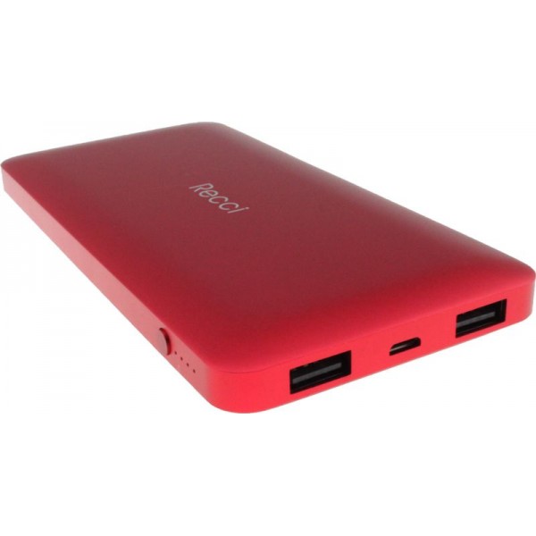 Power Bank Recci RN-10000 Noble Power IQ 2,1А Li-Pol 10000 mAh Red