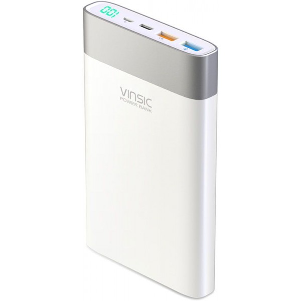 Power Bank VINSIC VSPB303 QC 3.0 Li-pol 20000 mAh White