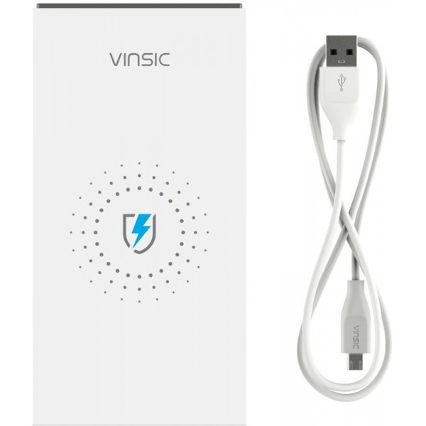 Power Bank VINSIC VSPB208 Qi Wireless Charger & 12000 mAh White