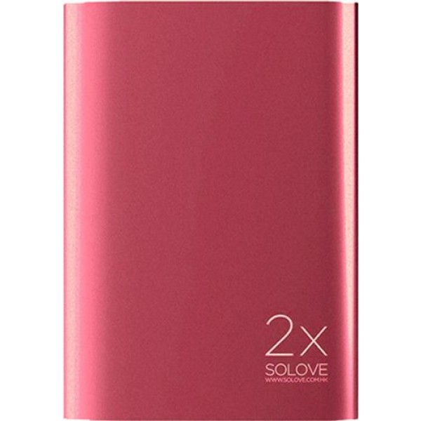 Power Bank Solove A8 Portable Metallic 20000mAh Red