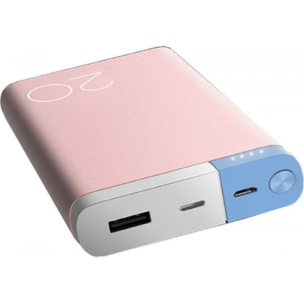 Power Bank Rock Odin Aluminum 2.4 A 20000 mAh Rose Gold