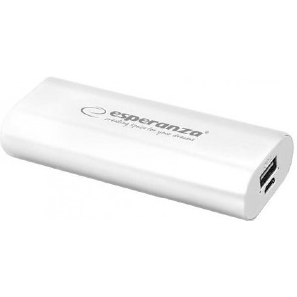 Power Bank Esperanza Powerbank 4400 mAh White (EMP105W)