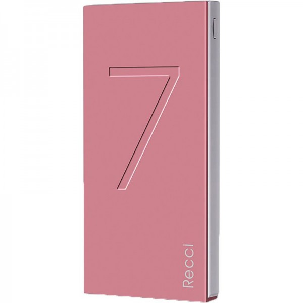 Power Bank Recci RS-7000 Seven Power IQ 1A/2,1А Li-Pol 7000 mAh Pink