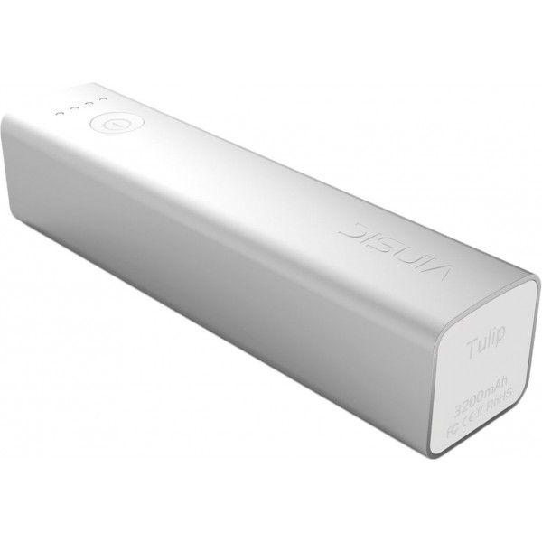 Power Bank VINSIC VSPB101 Li-pol 3200 mAh Silver