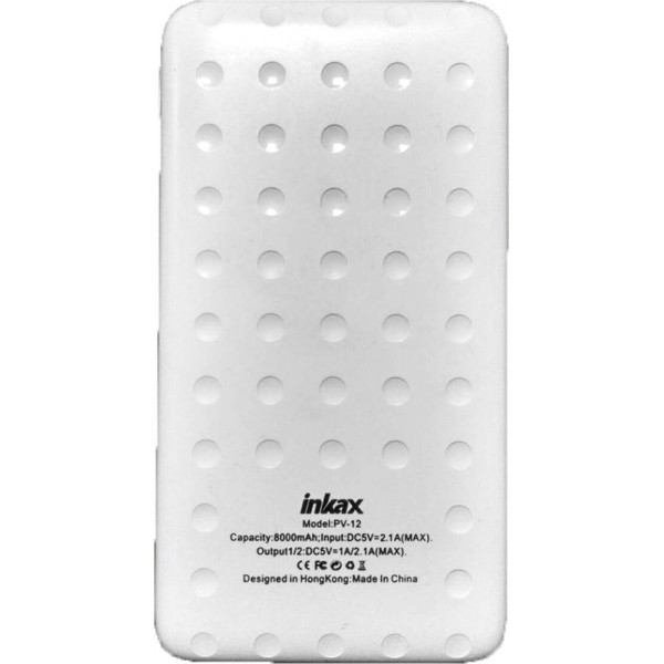 Power Bank INKAX 8000 mAh PV-12 3.1A Li-Pol White