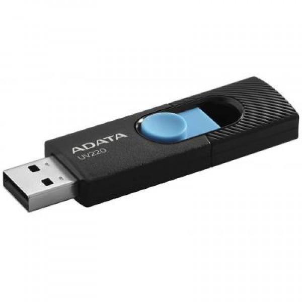 Флешка A-DATA 64GB UV220 Black/Blue USB 2.0 (AUV220-64G-RBKBL)