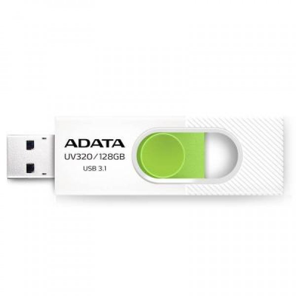 Флешка ADATA 128GB UV320 White/Green USB 3.1 (AUV320-128G-RWHGN)